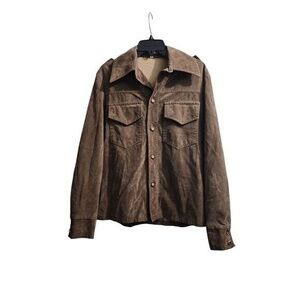 California Mule Rugged Brown Suede Shirt Jacket‎ Casual Outdoor Wear Size 40